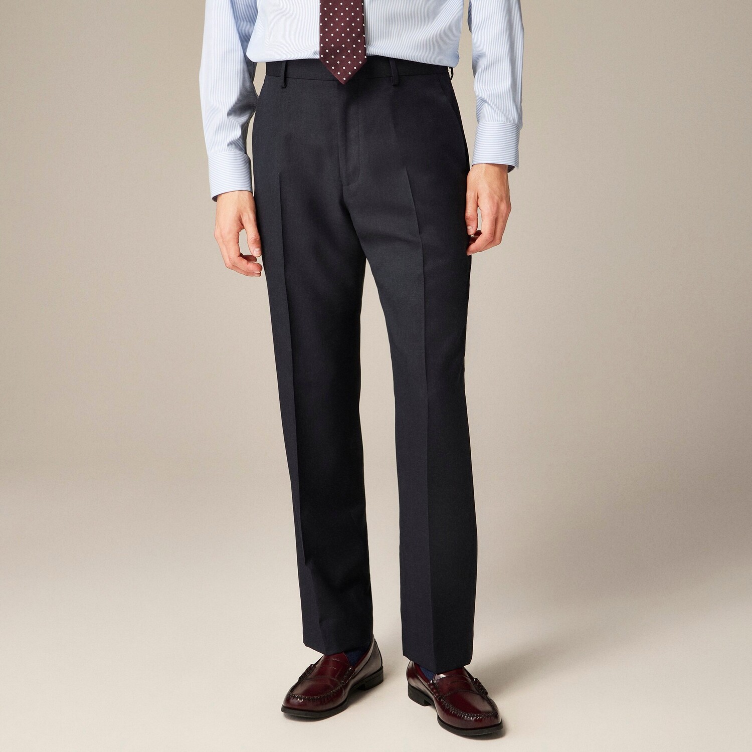 

Классические брюки Crosby из итальянской камвольной шерсти J.Crew, синий