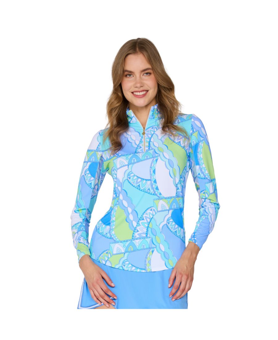 

G Lifestyle Женская блузка с длинными рукавами и воротником-стойкой G Lifestyle Clothing, Monte carlo bt. Peri