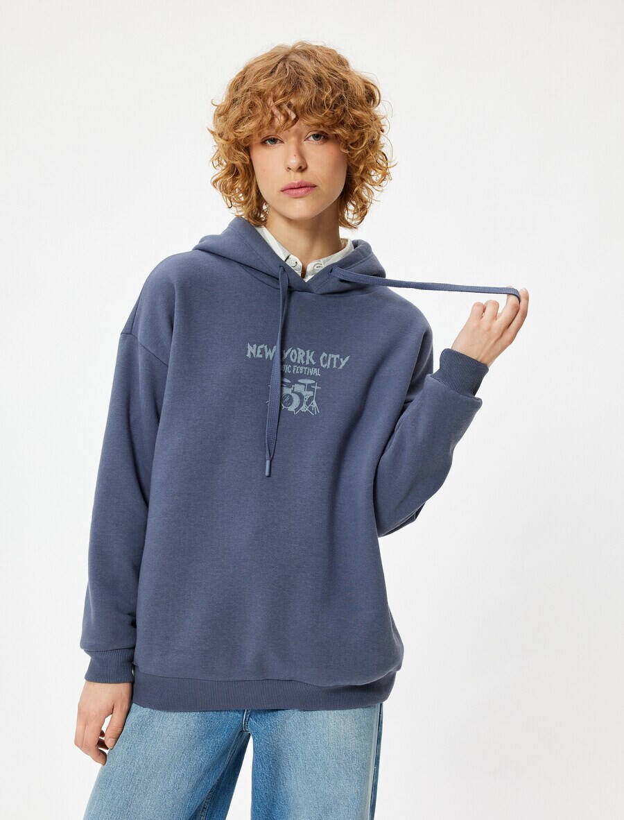 

Толстовка с капюшоном Koton Sweatshirt, темно-синий