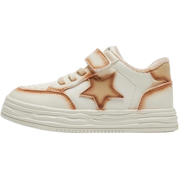 

Износостойкие противоскользящие термоутепленные низкие детские скейтерские кроссовки Kids' MQD, бежевый/коричневый