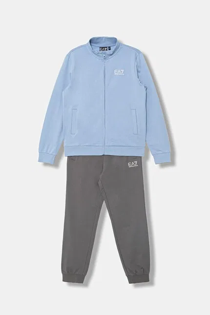 Спортивный костюм детский хлопковый EA7 Emporio Armani, синий