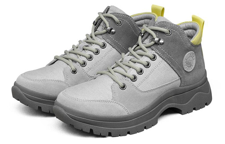 Женские ботинки Skechers зимние двухцветные, серый — фото 3