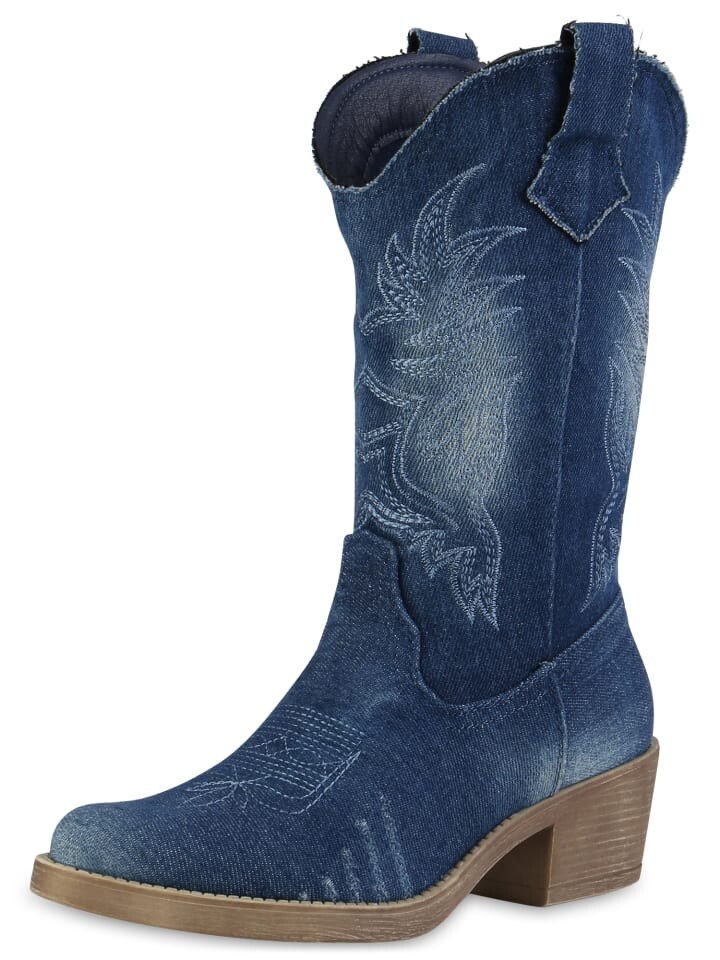 Ботильоны VAN HILL Cowboy Boots Emma, темно-синий