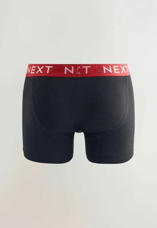 Трусы 5 шт Next, black bright red blue marl waistbands, черный ярко-красный синий меланж — фото 4