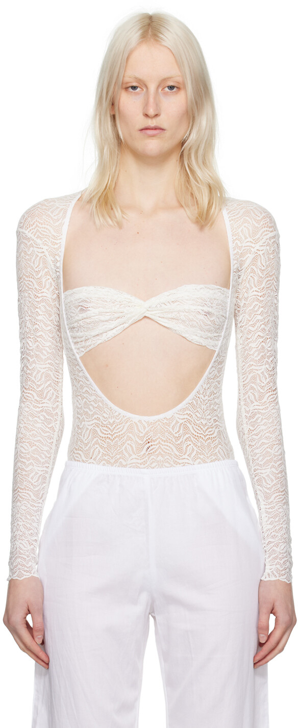 

Белое боди Baes Beaufille