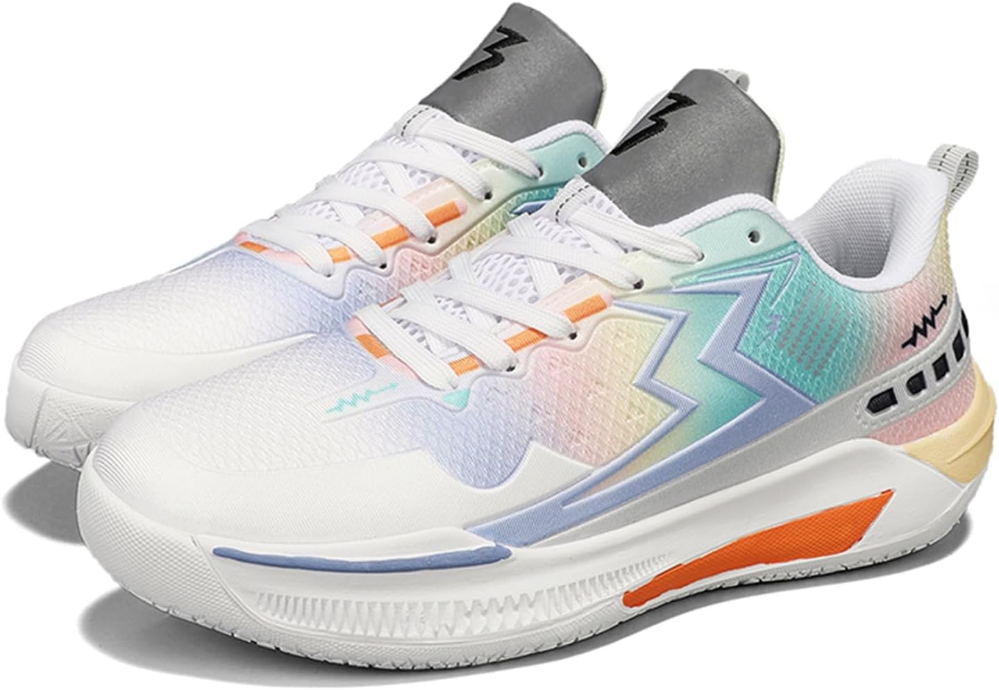 

Мужские дышащие кроссовки с сеткой, на толстой подошве, шнуровка, повседневные спортивные обувь, нескользящие, легкие, с круглым носком, амортизирующие, модные баскетбольные кроссовки, подходящие для тренировок на улице и в зале Qaoterod, Colorf...