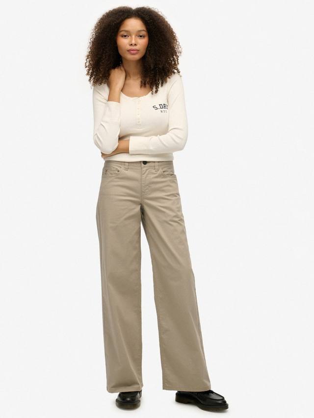 

Брюки чинос Mid Rise Baggy Superdry, Cobblestone Grey