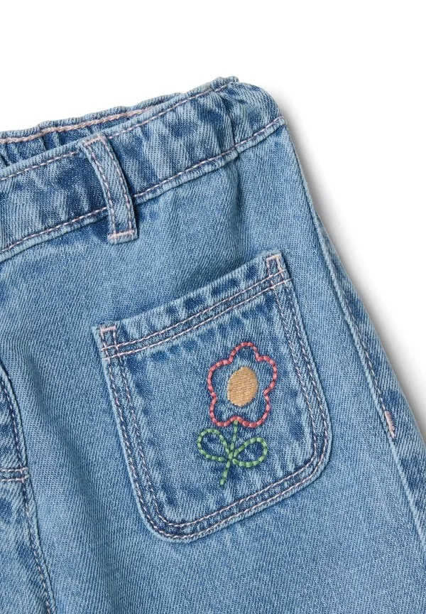 Джинсы прямого кроя с вышивкой, классического силуэта Ovs, Soft Blue — фото 3