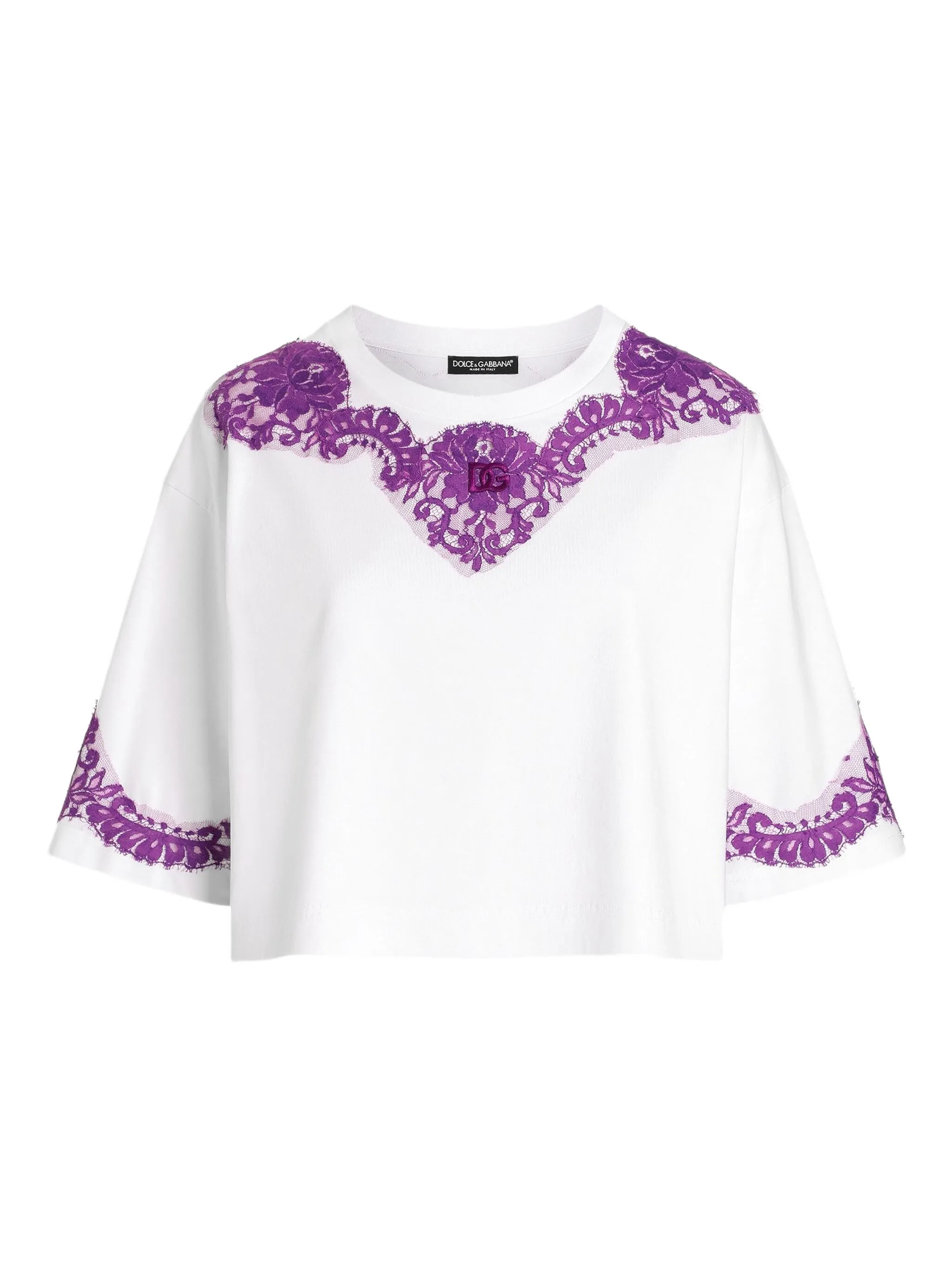 

Футболка DNA с кружевом Dolce & Gabbana, белый