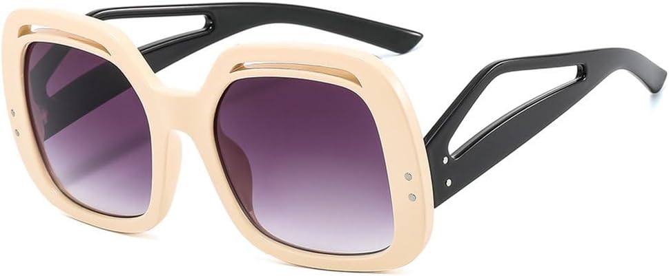 

Женские солнцезащитные очки класса люкс, большие солнцезащитные очки с леопардовым принтом, классические винтажные женские очки с защитой от УФ-излучения UV400 TYUVIVO, Beige Black