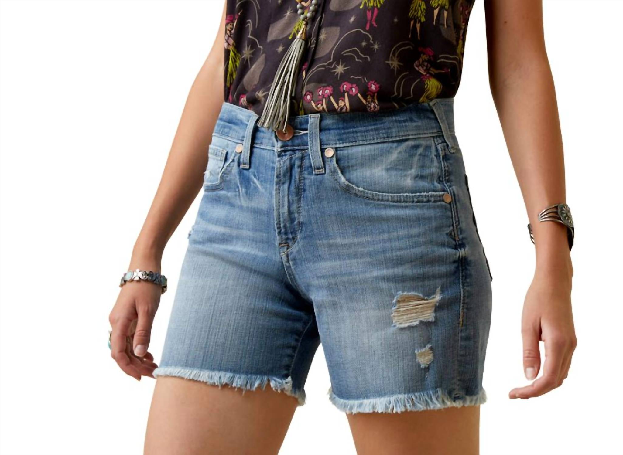 

Женские шорты Colorado Stephanie с идеальной посадкой по талии, длина 5", цвет Medium_Vintage ARIAT, Medium_Vintage