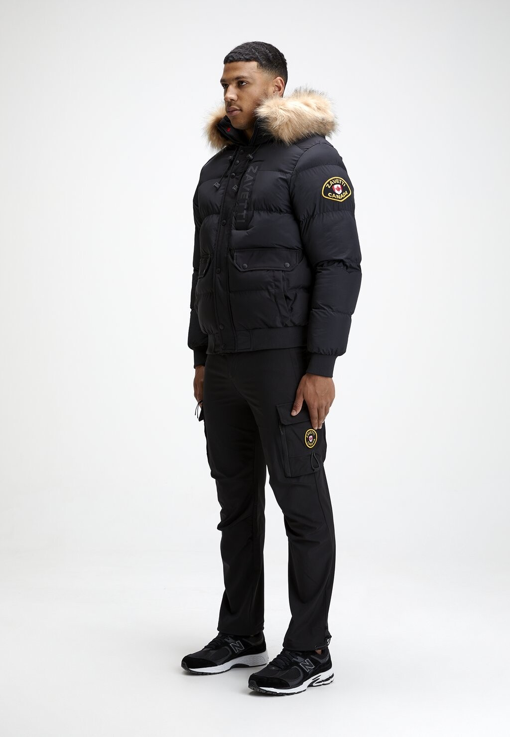 

Зимняя куртка ZAVETTI CANADA DERATTI BOMBER PARKA JACKET Alessandro Zavetti, черный