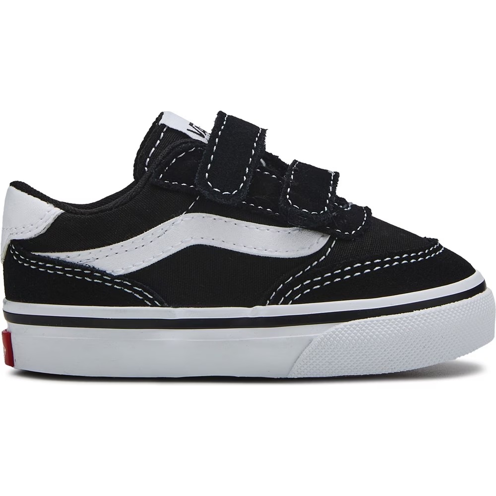 Детские кроссовки на низкой подошве Brooklyn Toddler Vans, black/white — фото 2