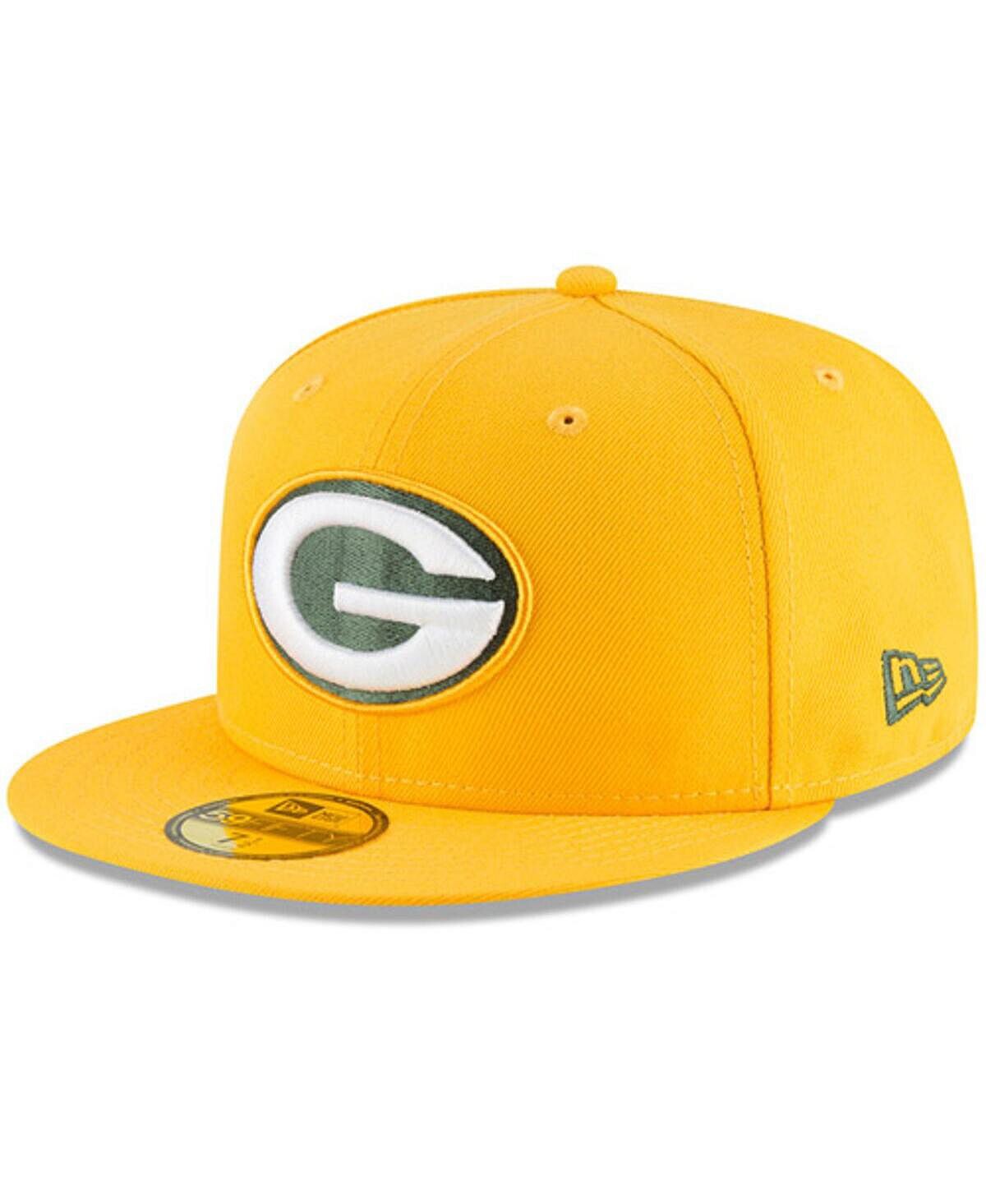 

Мужская кепка Green Bay Packers Omaha 59Fifty золотого цвета New Era