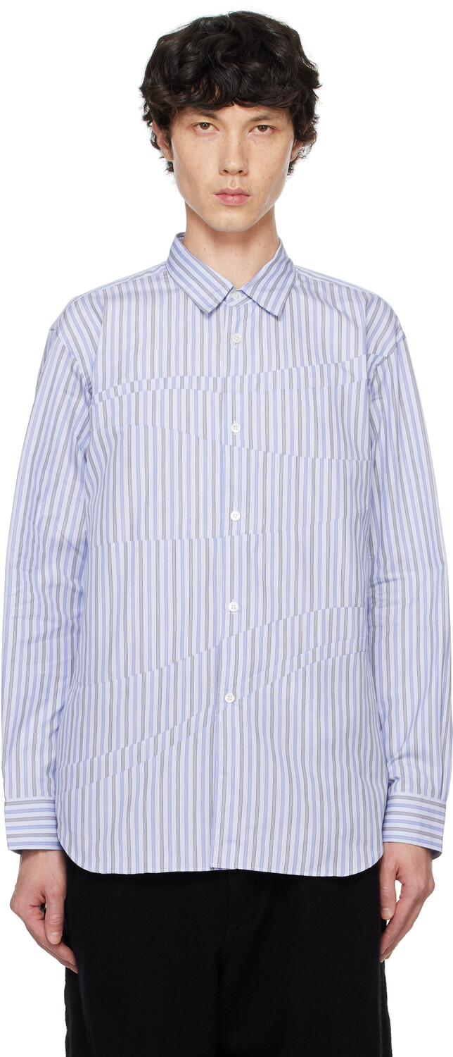 

Рубашка сине-белая Comme des Garcons Shirt, Stripe