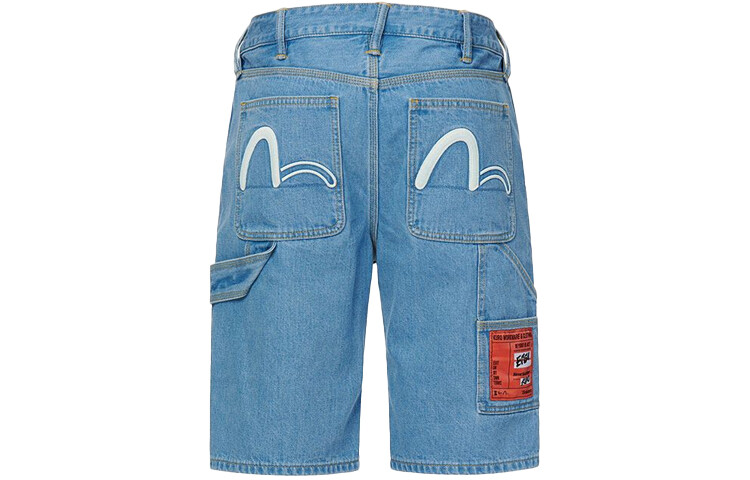 

Джинсовые шорты мужские джинсовые синие Evisu, синий
