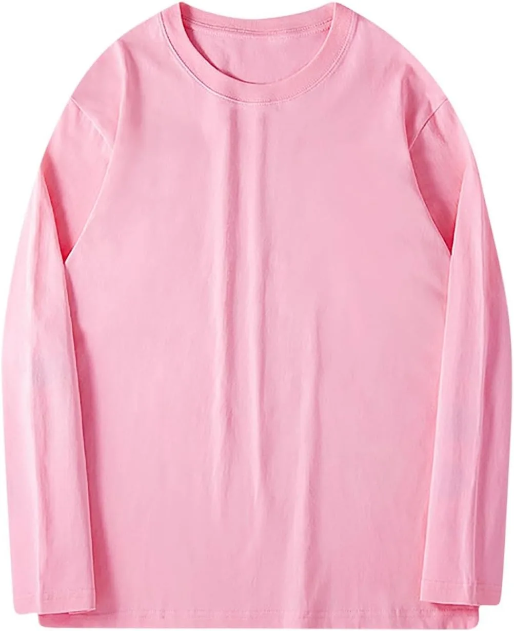 

Мужская футболка с длинным рукавом, классический свободный крой QUNPIU