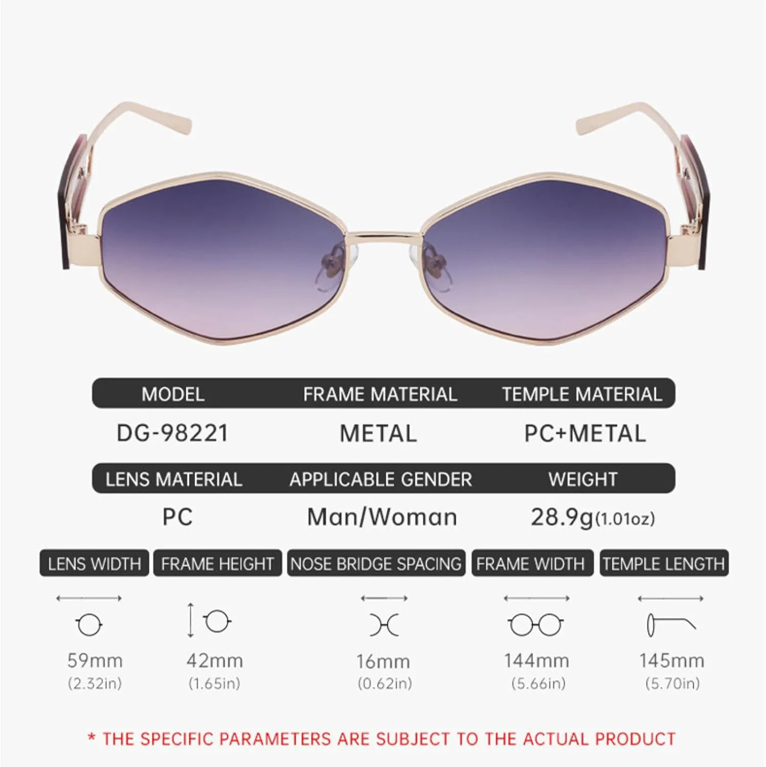 

Модные шестиугольные солнцезащитные очки для женщин, роскошные уникальные многоугольные очки для мужчин, винтажные очки в маленькой оправе TVTBBVV, C1goldgray