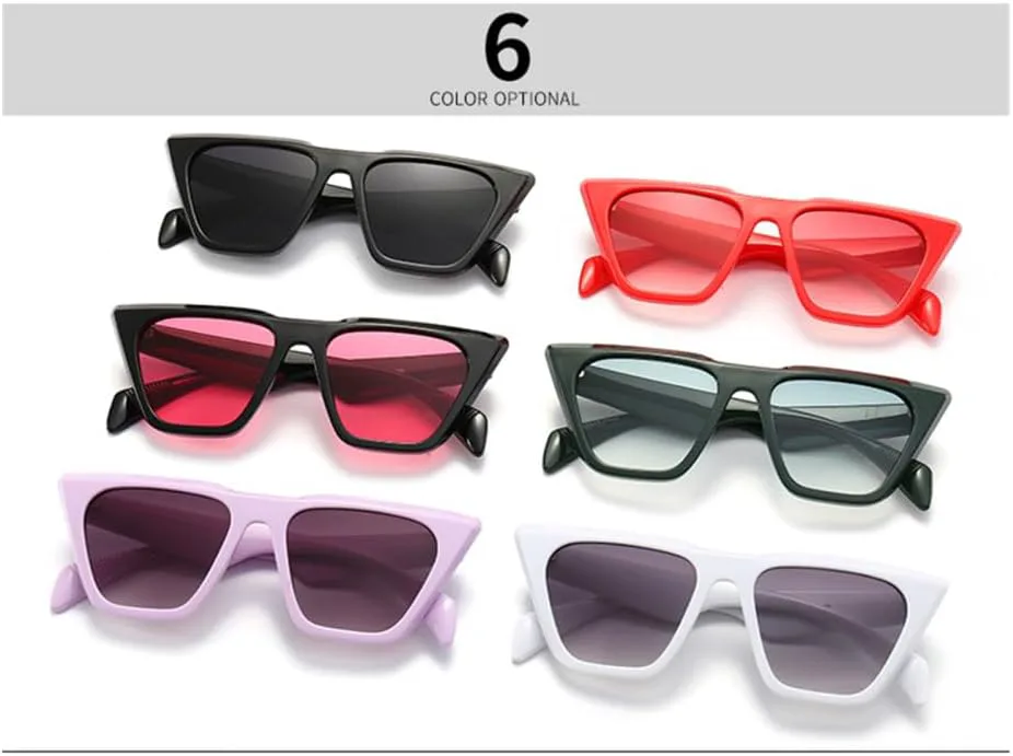 

Ретро-солнцезащитные очки «кошачий глаз» для мужчин и женщин, солнцезащитные очки для женщин, защита от УФ-излучения UV400, зеркальные заклепки LANGSER, 2