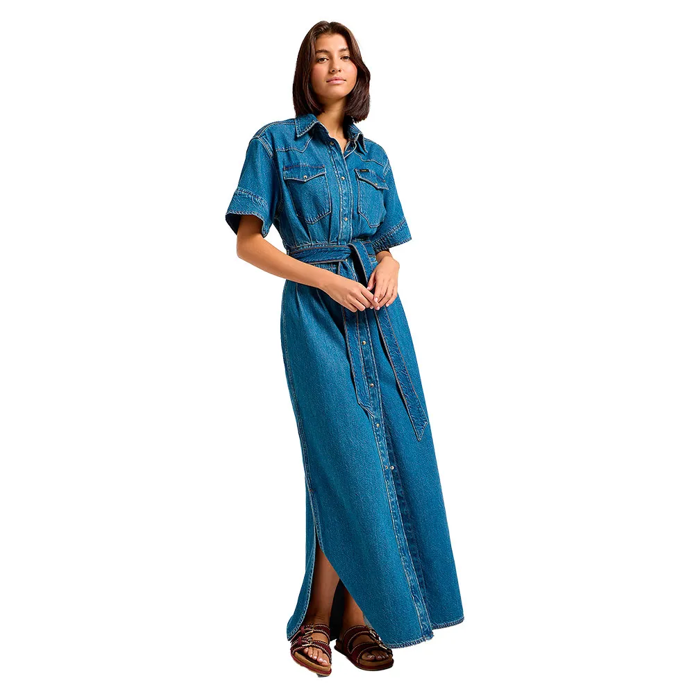 

Платье Lee Western short sleeve long, синий