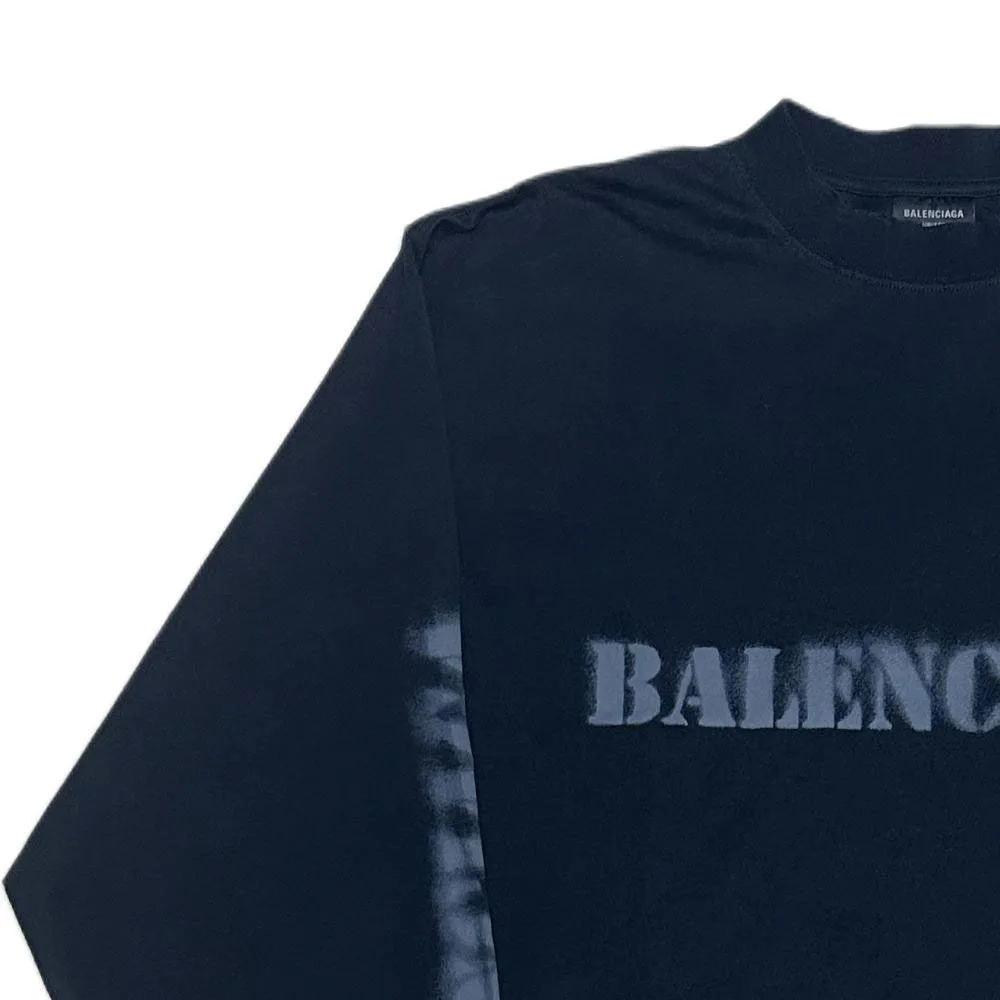 Balenciaga Футболка SS24 Regular Fit Unisex Marine Blue — фото 4