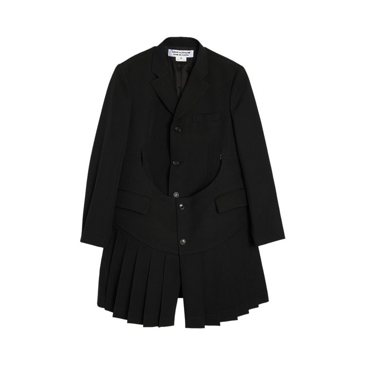 

Куртка Comme des Garçons Wool Gabardine Medium Jacket II 'Black', черный