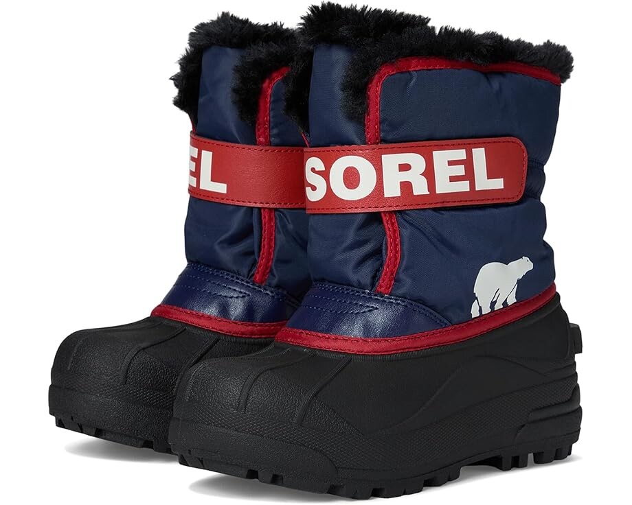 

Ботинки SOREL Kids Childrens Snow Commander, цвет Nocturnal/Sail Red