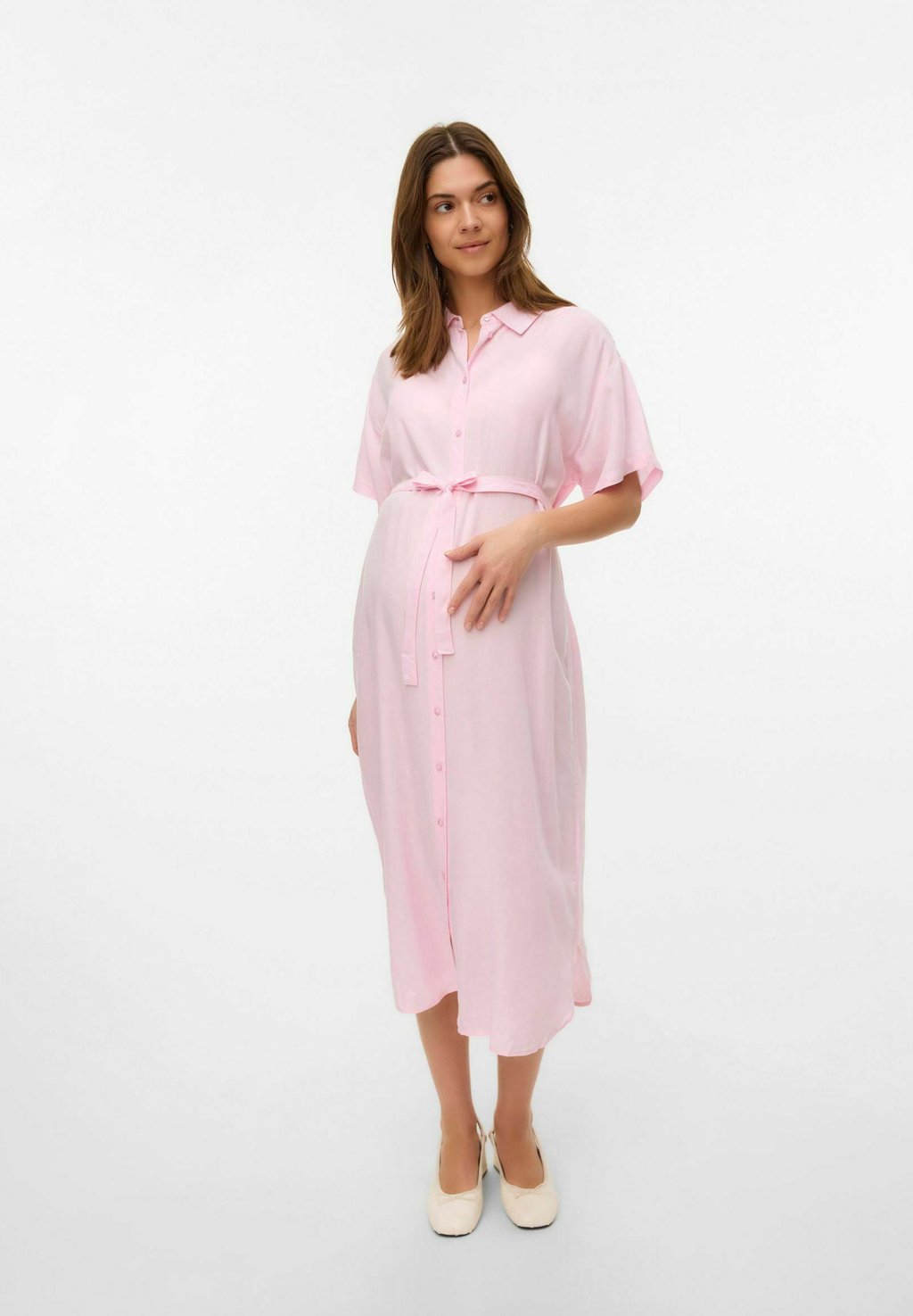 

Платье-рубашка VMMBUMPY CALF Vero Moda Maternity, розовый