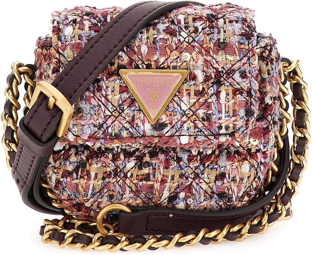 

Сумка GUESS Giully Tweed Micro Mini кроссбоди, Purple Multi