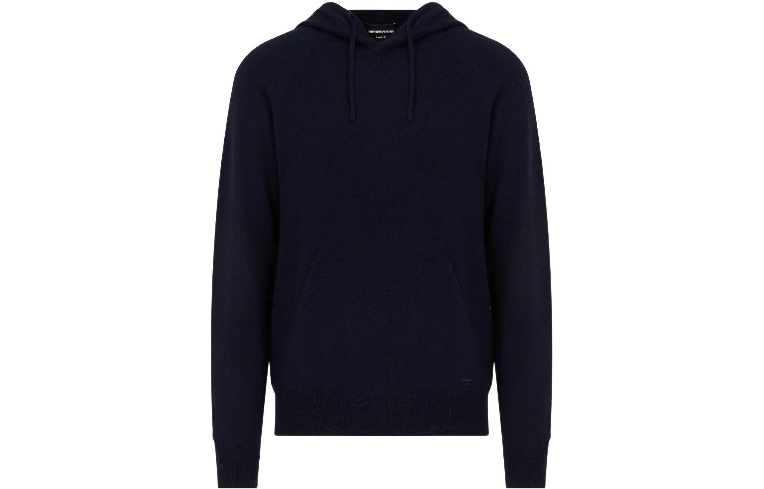 EMPORIO ARMANI Толстовка FW22 Cashmere мужская navy blue — фото 3