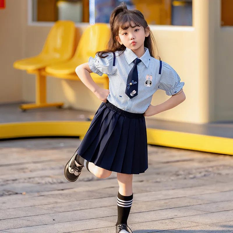 Детский летний комплект юбка и шорты для детей 3-7 лет Disney, Set+Tie — фото 4