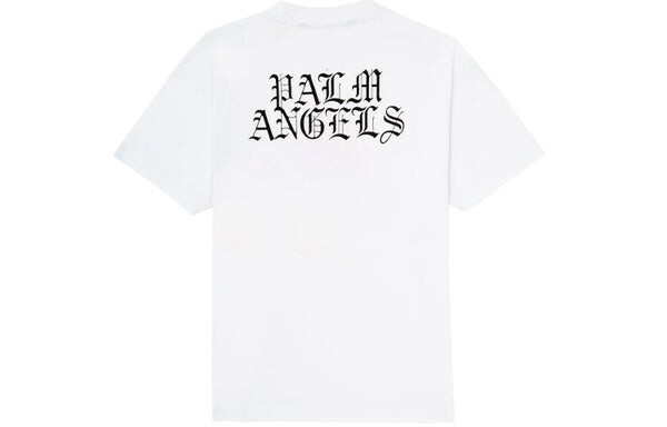 Футболка burning head short-sleeve t-shirt 'white/yellow' Palm Angels, белый — фото 2