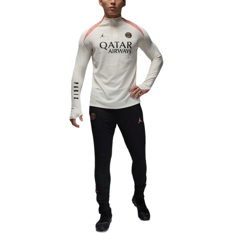 Париж Сен-Жермен FW24 Dri-FIT ADV Футболка Мужская Белая Розовая Джордан — фото 4