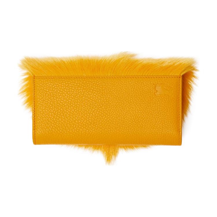 Кошелёк из зернёной телячьей кожи Regular Women's Touch Me Not Yellow Burberry — фото 2