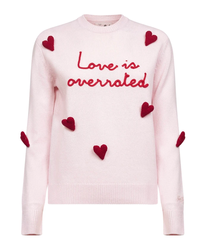 

Люблю переоцененный свитер с нашивкой "21" Mc2 Saint Barth, розовый