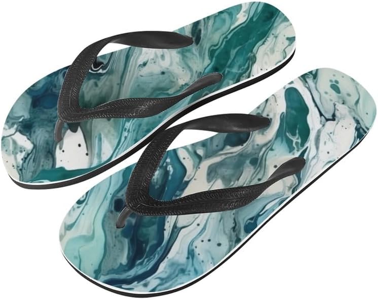 

Сандалии Semiouray Men Hawaii с геометрическим дизайном, легкие вьетнамки, Рождественские с Санта-Клаусом, унисекс, ортопедические пляжные шлепанцы, бирюзовый