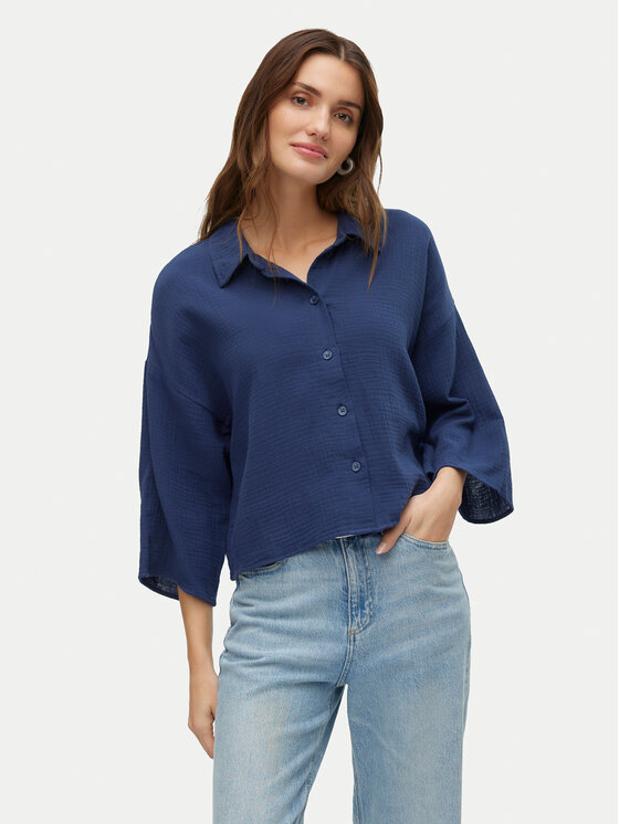 

Рубашка стандартного покроя Natali 10279685 Vero Moda, синий