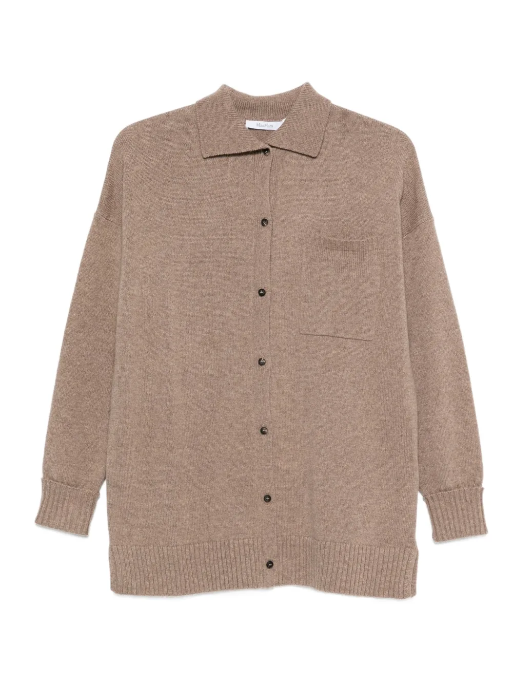 

Кардиган на пуговицах с нагрудным карманом Max Mara, коричневый