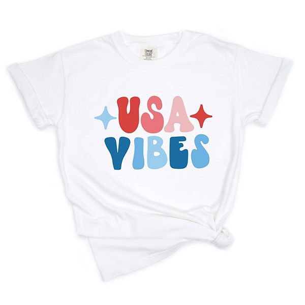 

Футболка Usa vibes bubble garment dyed Simply Sage Market, White