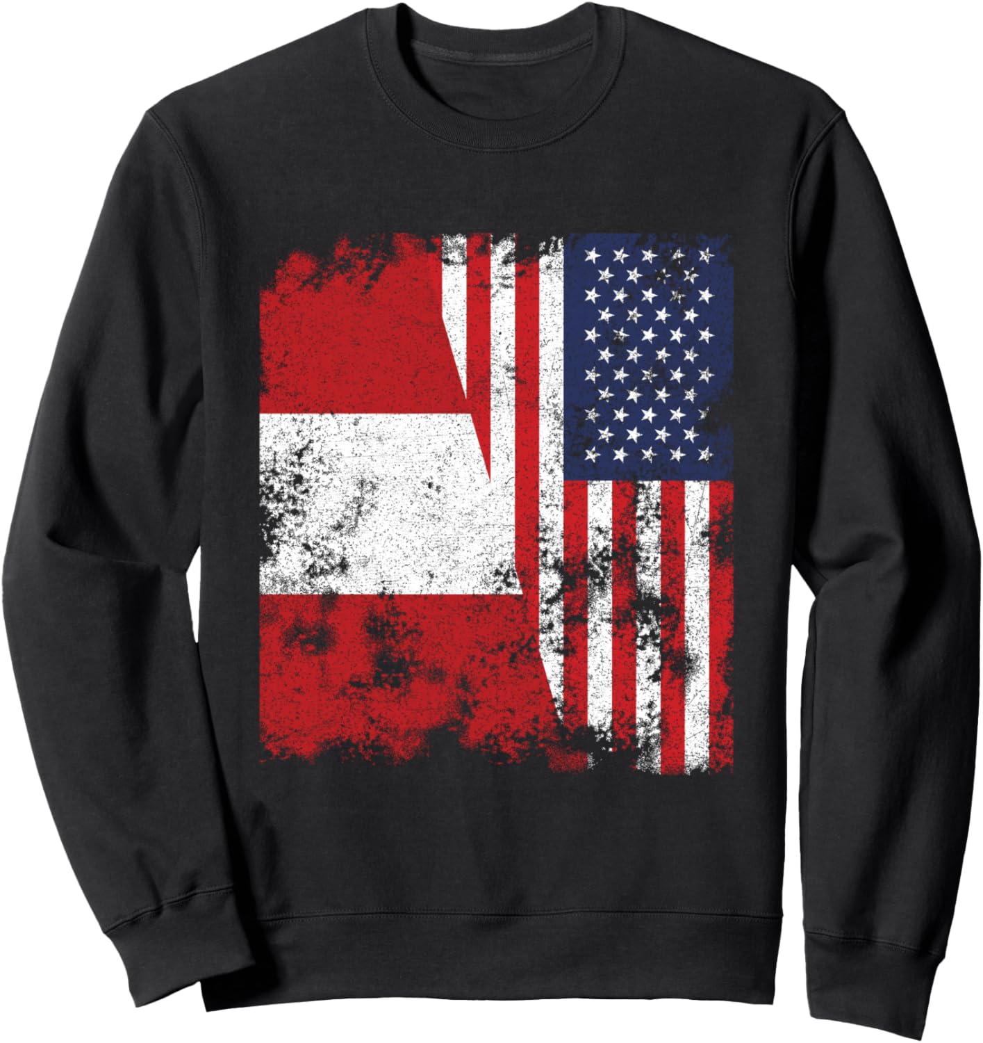 

Старинный перуанско-американский флаг - толстовка Половина американца Peru Flag Nation, черный