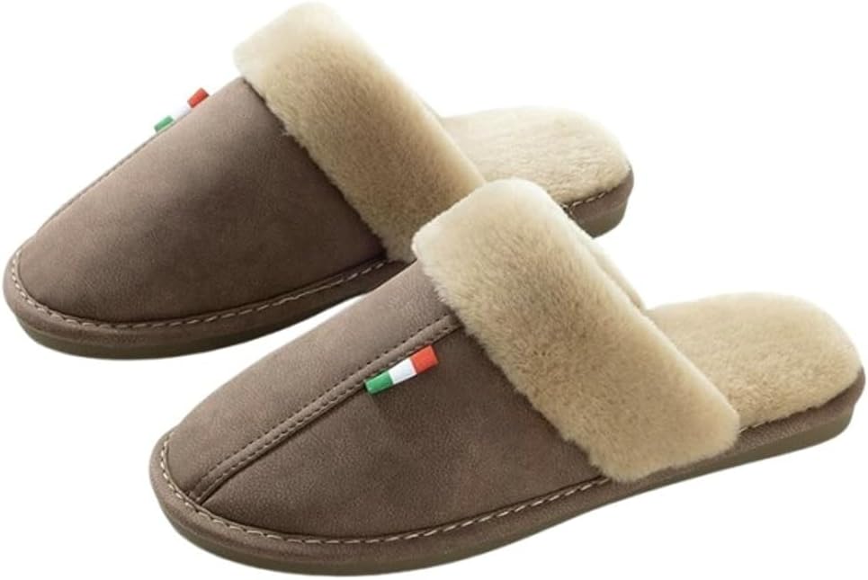 

Тапочки Yafirgeer с подкладкой из флиса для женщин и мужчин, водонепроницаемые закрытые тапочки, элегантные домашние шлепанцы, сандалии для дома и улицы, Coffee