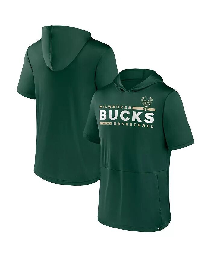 

Мужская футболка-толстовка с капюшоном Milwaukee Bucks Possession цвета Hunter Green Fanatics