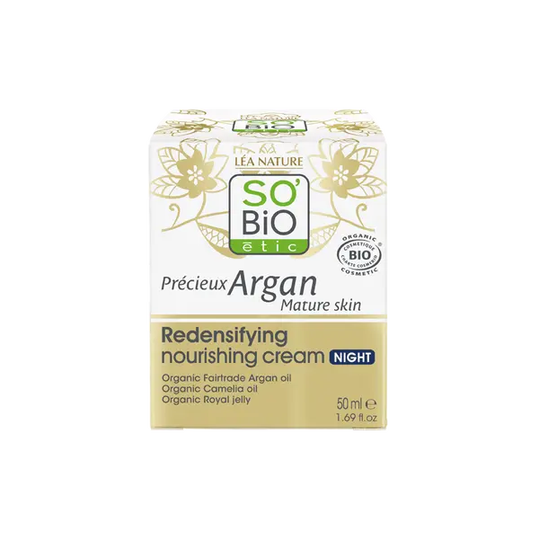 

Уплотняющий и омолаживающий ночной крем для зрелой кожи, 50 мл So'Bio Etic Precieux argan