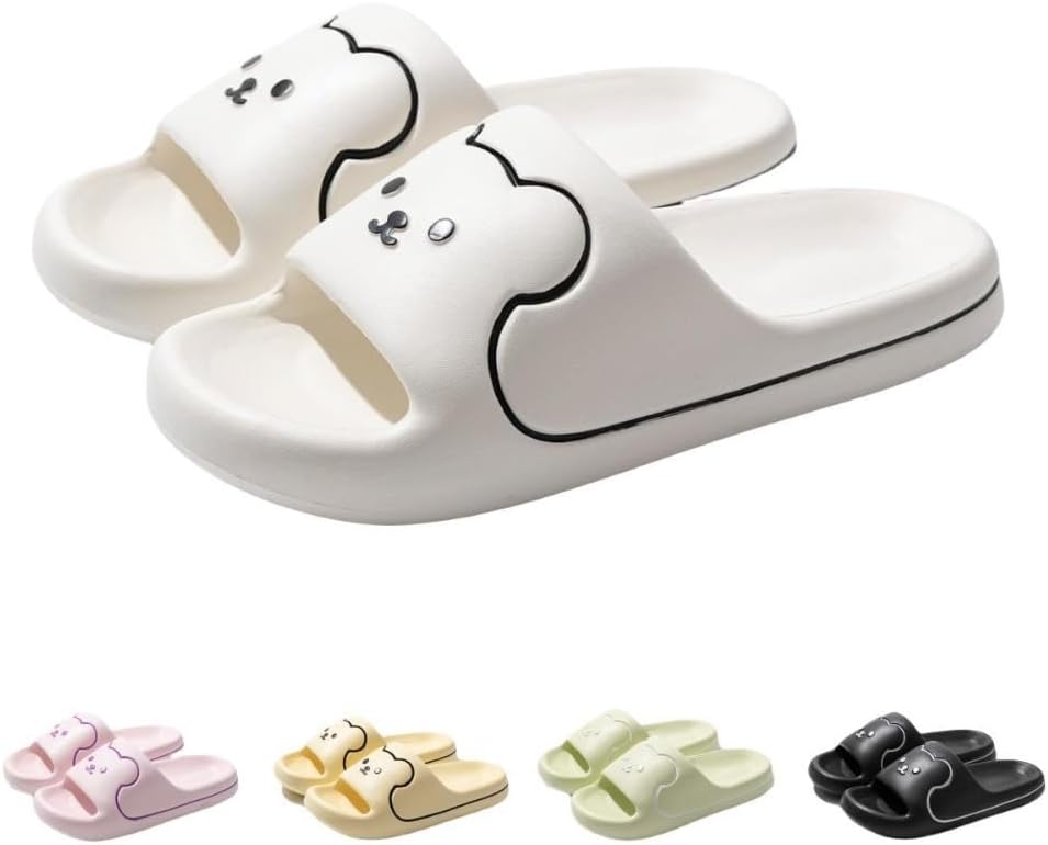 

Милые шлепанцы с медвежонком для женщин Albiva, белый