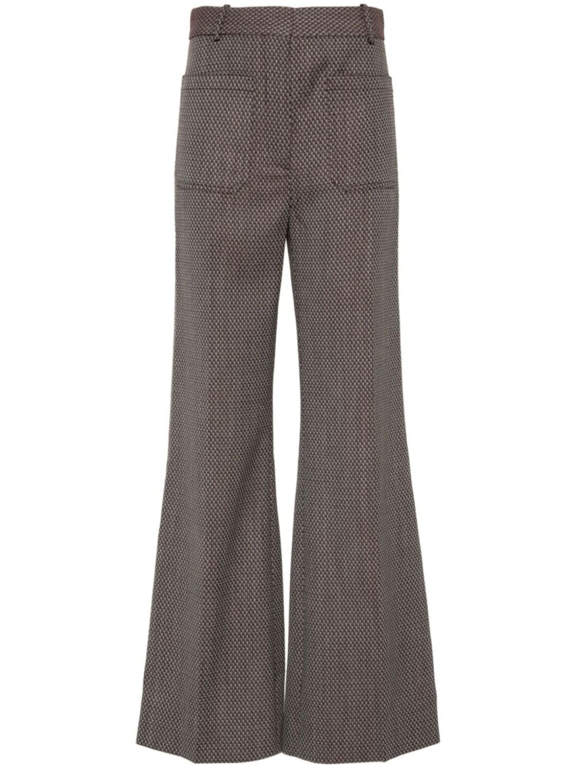 

Victoria Beckham широкие брюки Alina из жаккарда, коричневый