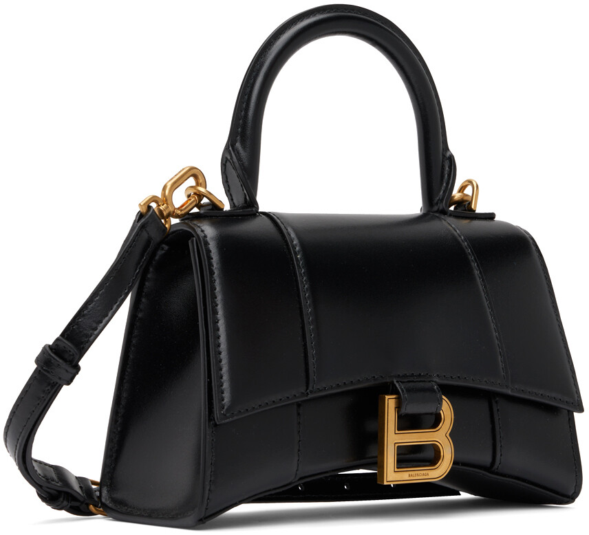 Черная сумка «Песочные часы» размера XS Balenciaga, цвет Black — фото 2