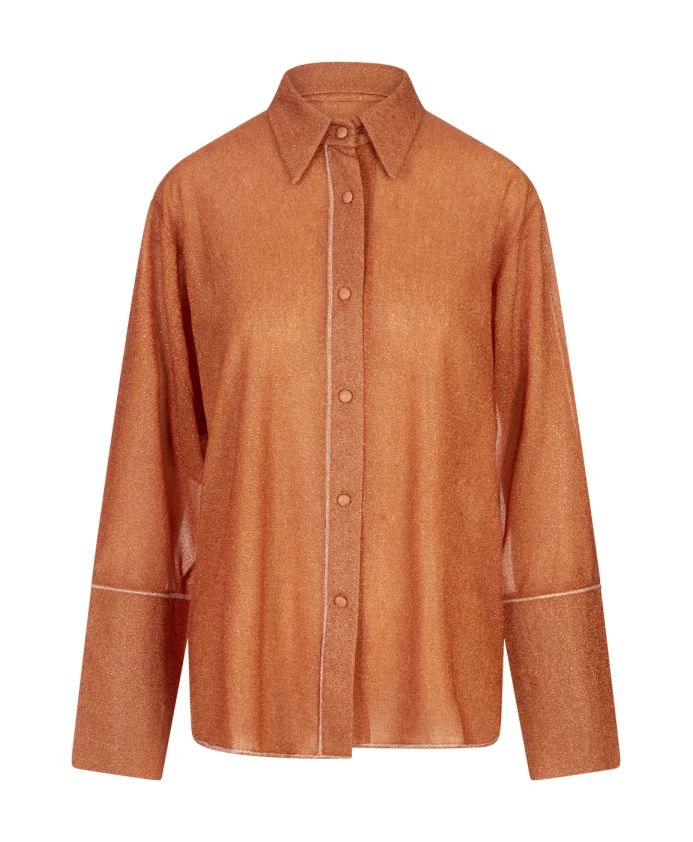 

Оранжевая блестящая рубашка Oseree, оранжевый