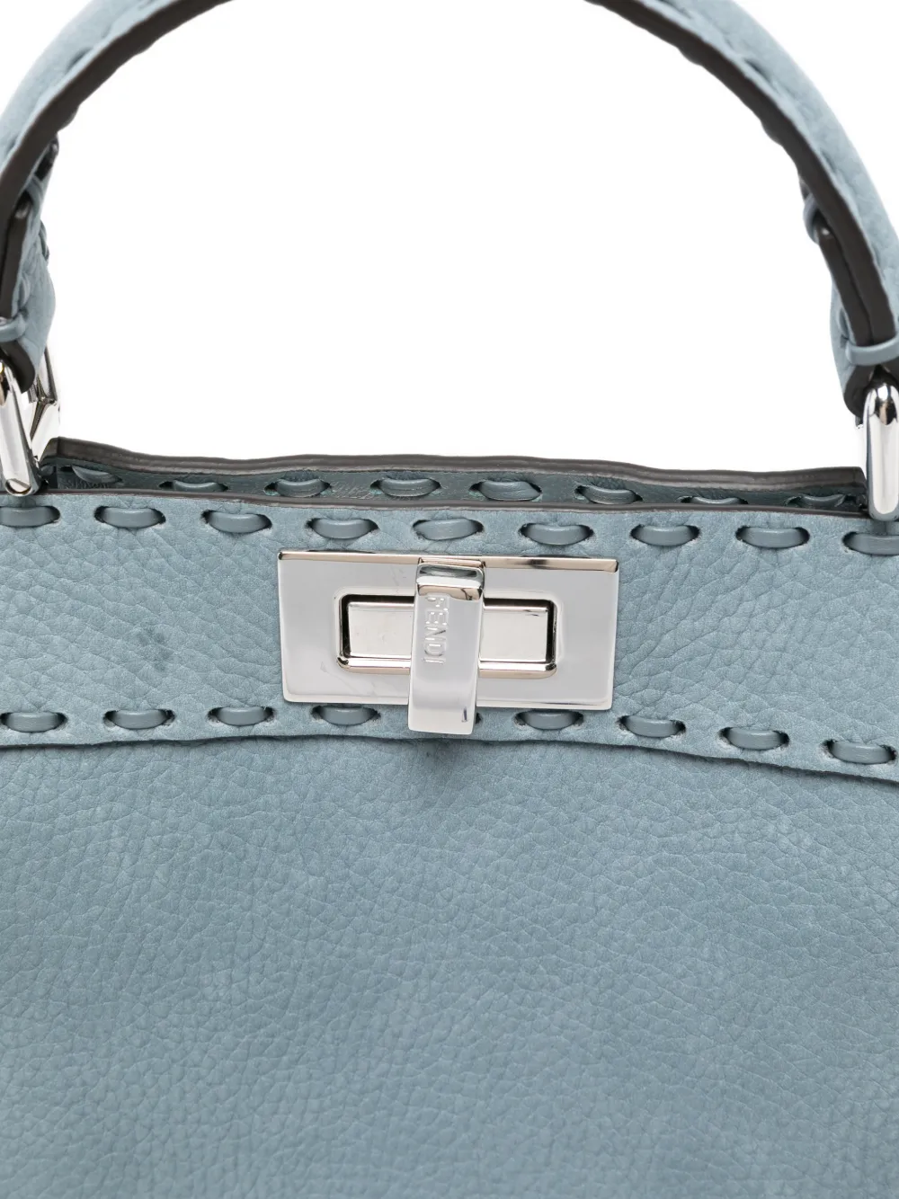Маленькая сумка-тоут Peekaboo ISeeU Fendi, синий — фото 4
