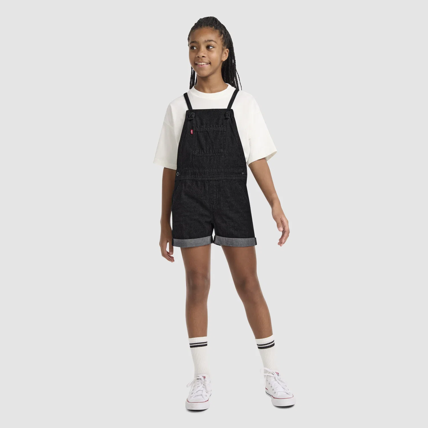 Комбинезон с узлом на бретелях для девочек 7-16 лет Levi's, Dark Wash
