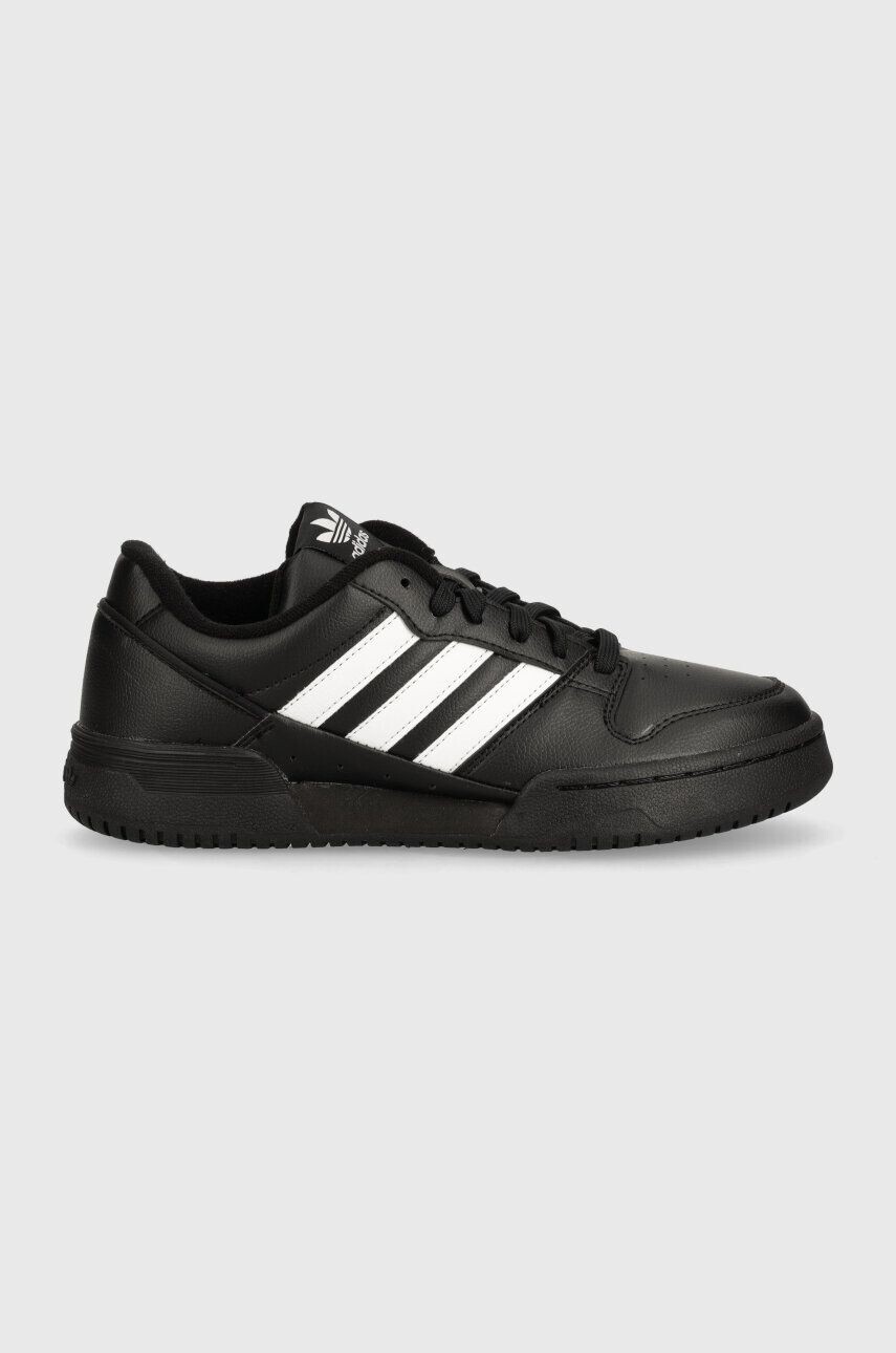 Кожаные кроссовки adidas Originals Team Court 2 STR, черный — фото 3